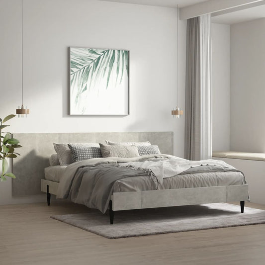 Testiera Letto Grigio Cemento 240x1,5x80cm Legno Ingegnerizzato - homemem39
