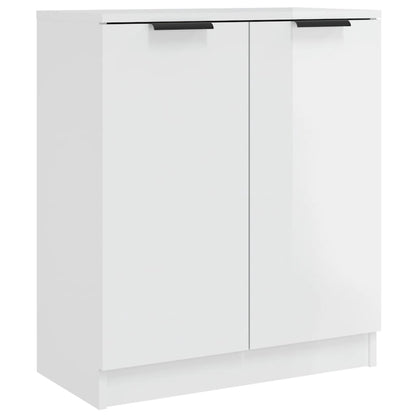 Credenza Bianco Lucido 60x30x70 cm in Legno Multistrato - homemem39