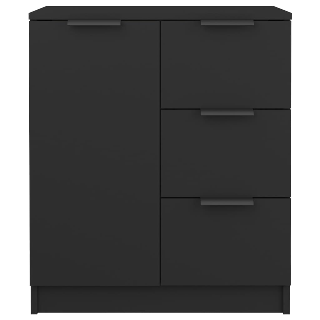 Black Sideboard 60x30x70 cm in Multilayer Wood