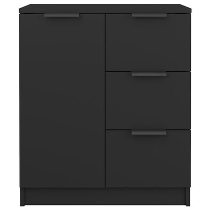 Credenza Nera 60x30x70 cm in Legno Multistrato - homemem39