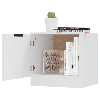 Comodini 2 pz Bianco Lucido 40x39x40 cm - homemem39