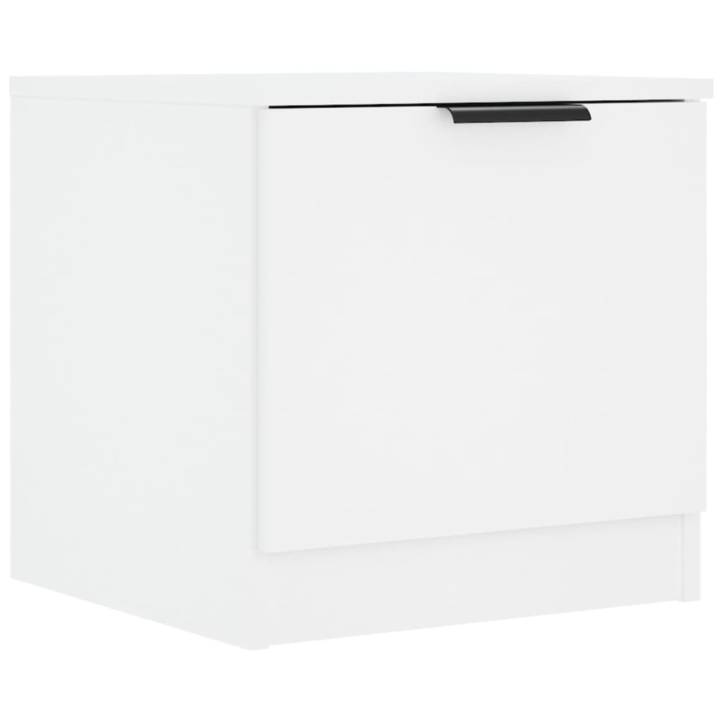 Comodini 2 pz Bianco Lucido 40x39x40 cm - homemem39