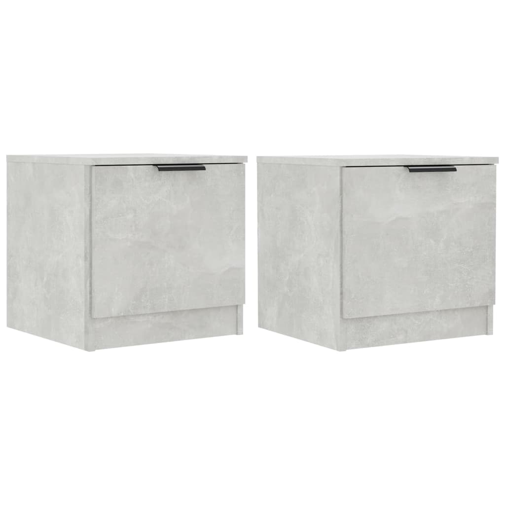 Comodini 2 pz Grigio Cemento 40x39x40 cm - homemem39