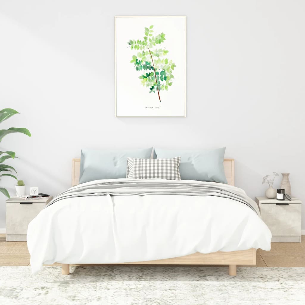 Comodini 2 pz Grigio Cemento 40x39x40 cm - homemem39