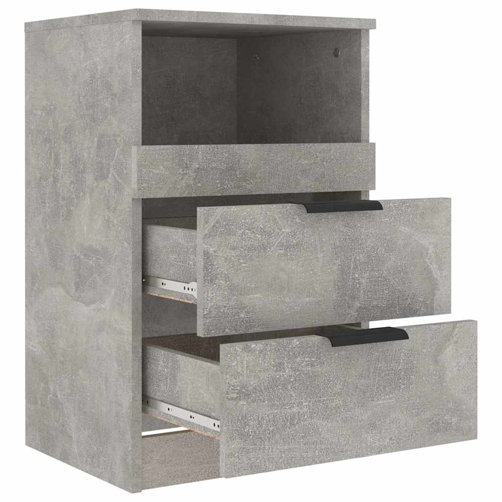 Comodino Grigio Cemento in Legno Multistrato | homemem39