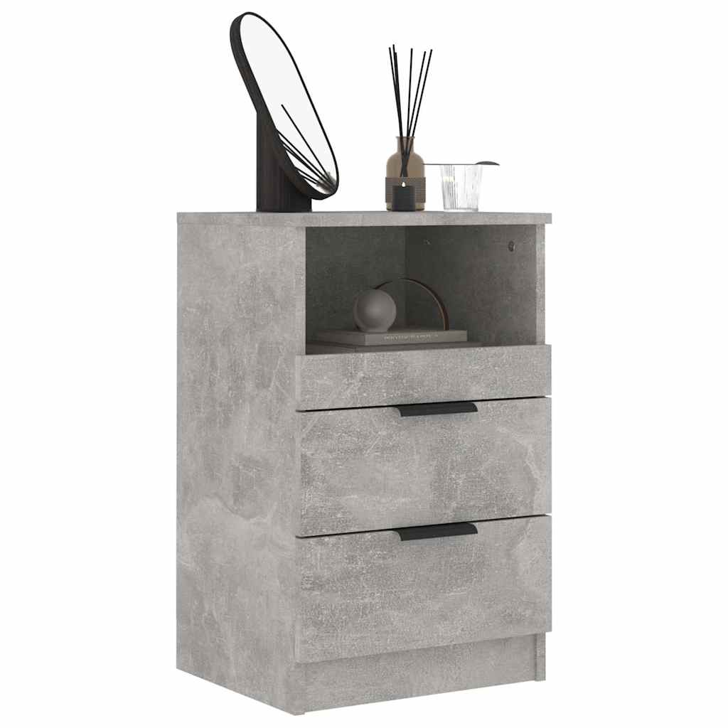 Comodino Grigio Cemento in Legno Multistrato | homemem39