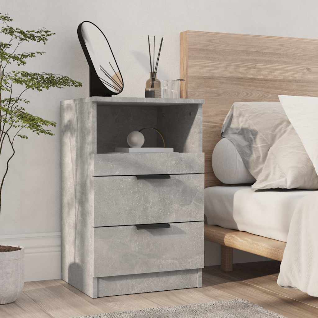 Comodino Grigio Cemento in Legno Multistrato | homemem39