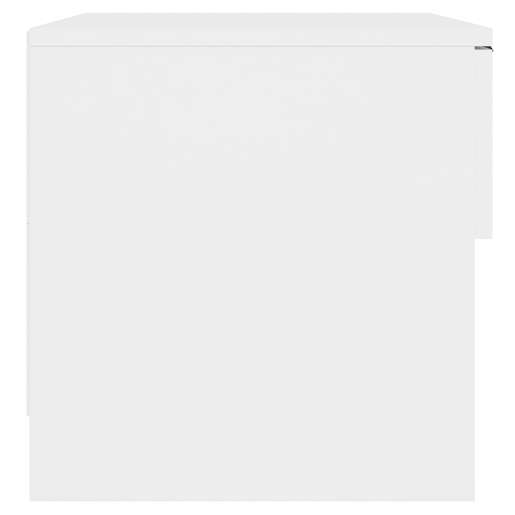 Comodini 2 pz Bianchi in Legno Multistrato - homemem39