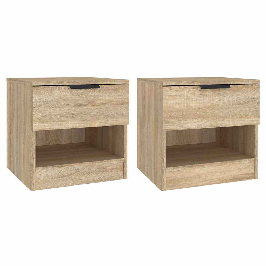 Comodini 2 pz Rovere Sonoma in Legno Multistrato | homemem39