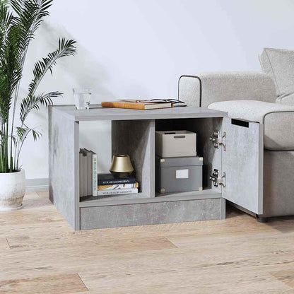 Tavolino Salotto Grigio Cemento 50x50x36 cm Legno Multistrato
