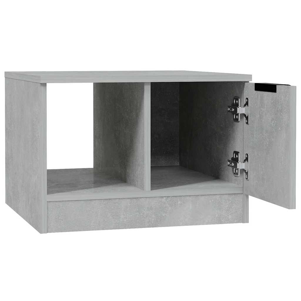 Tavolino Salotto Grigio Cemento 50x50x36 cm Legno Multistrato