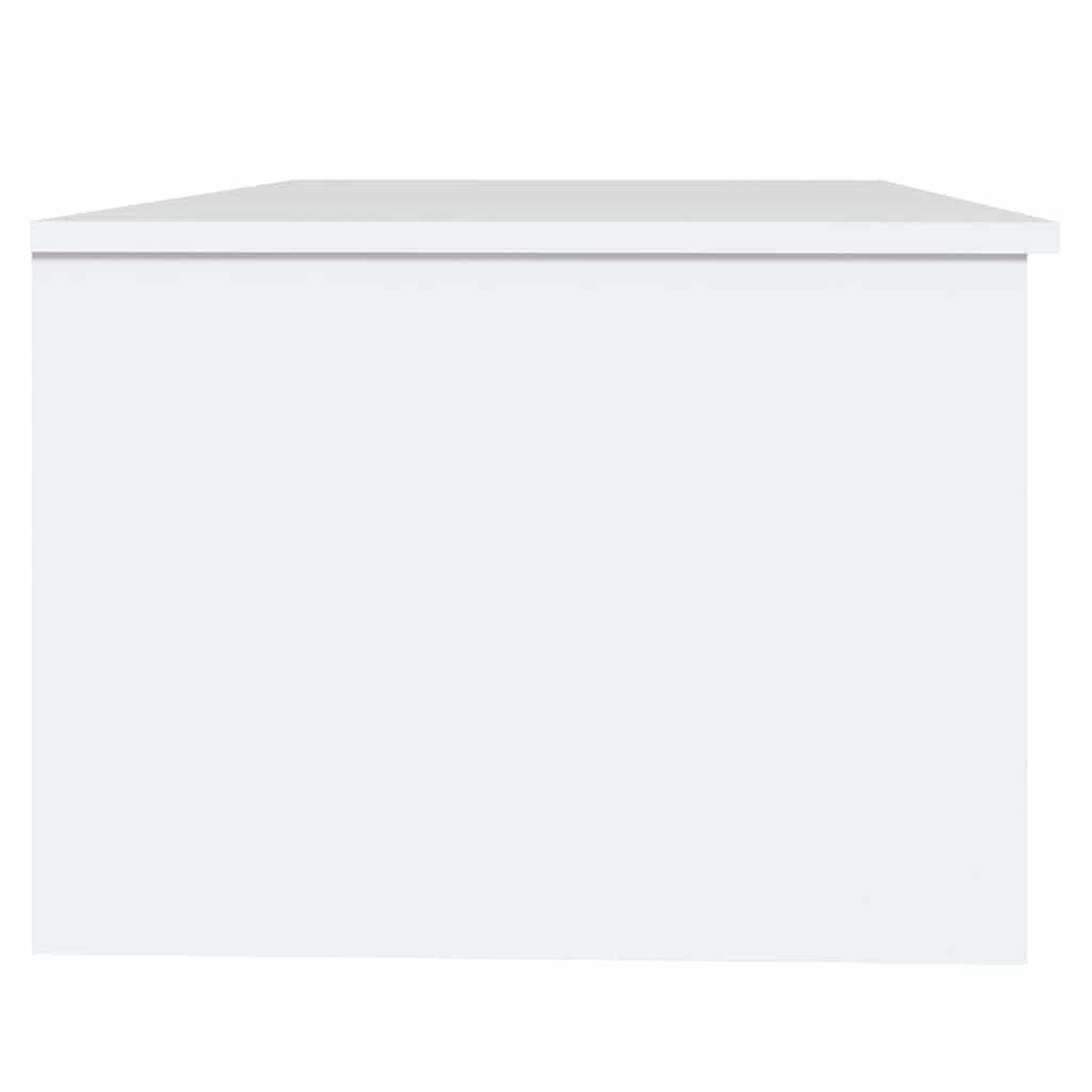 Tavolino da Salotto Bianco 102x50x36 cm in Legno Multistrato