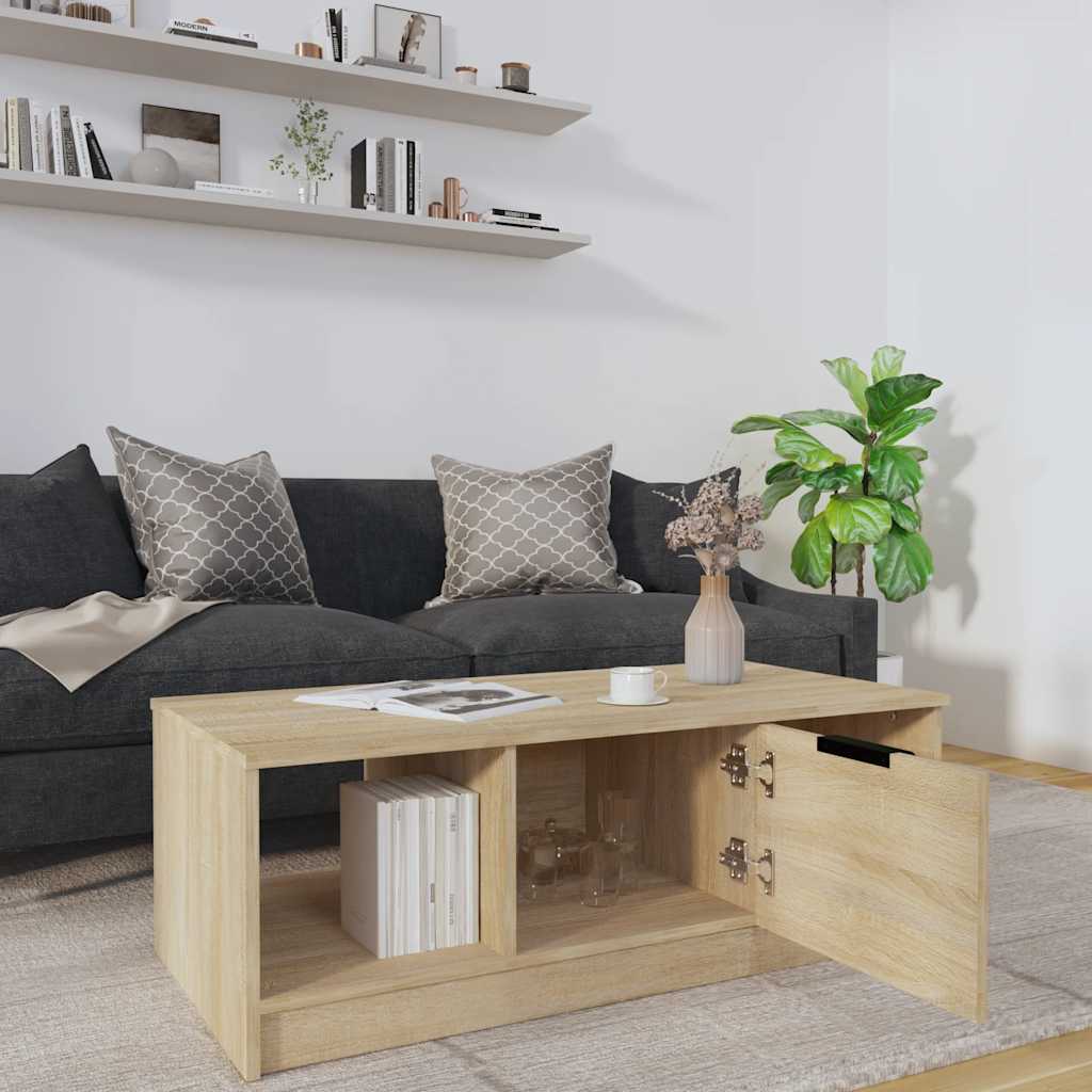 Tavolino da Salotto Rovere Sonoma 102x50x36cm Legno Multistrato | homemem39