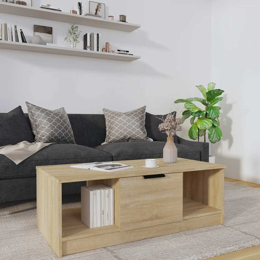 Tavolino da Salotto Rovere Sonoma 102x50x36cm Legno Multistrato | homemem39