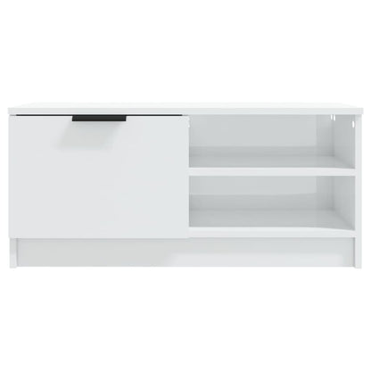 Mobili Porta TV 2pz Bianco Lucido 80x35x45 cm Legno Multistrato - homemem39