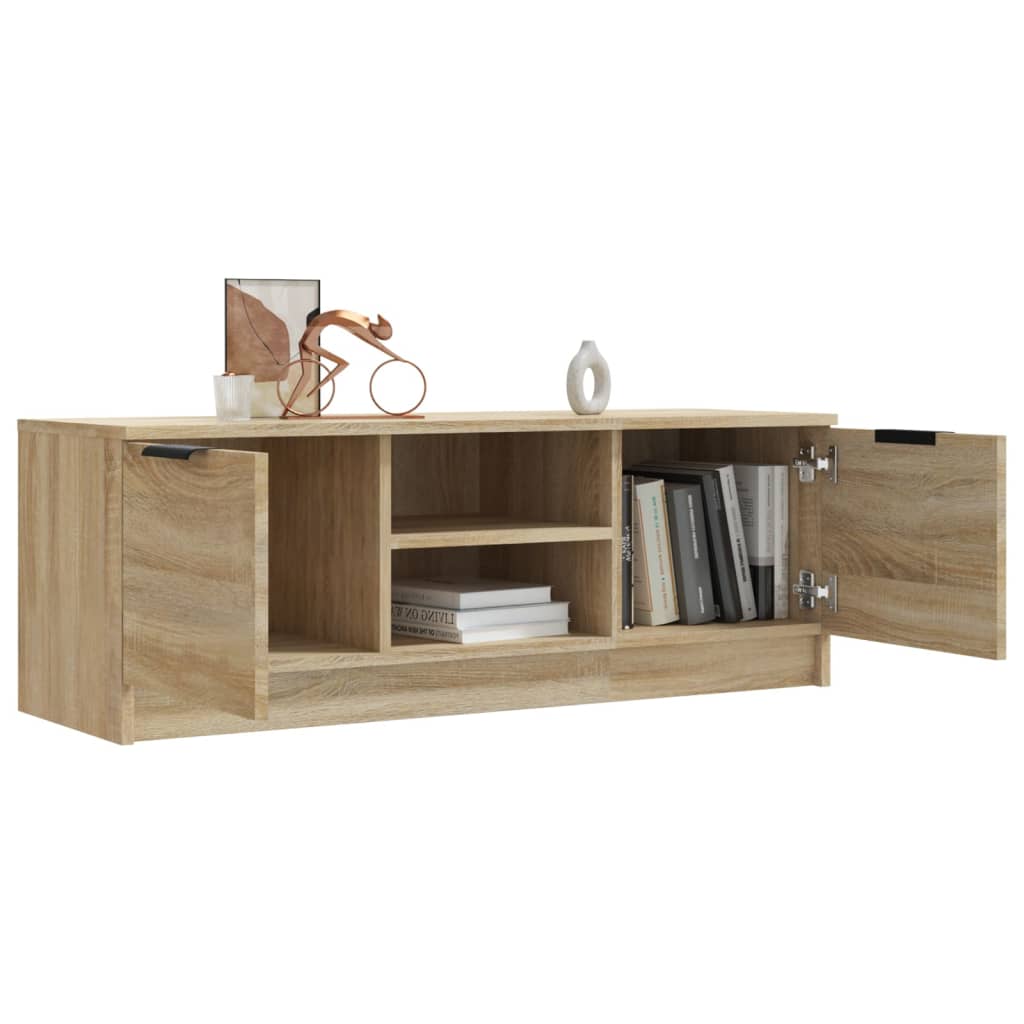 Mobile Porta TV Rovere Sonoma 102x35x36,5 cm Legno Multistrato | homemem39
