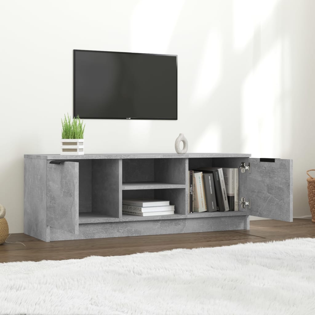 Mobile Porta TV Grigio Cemento 102x35x36,5 cm Legno Multistrato | homemem39