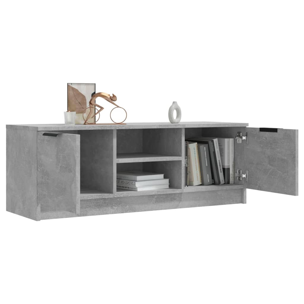 Mobile Porta TV Grigio Cemento 102x35x36,5 cm Legno Multistrato | homemem39