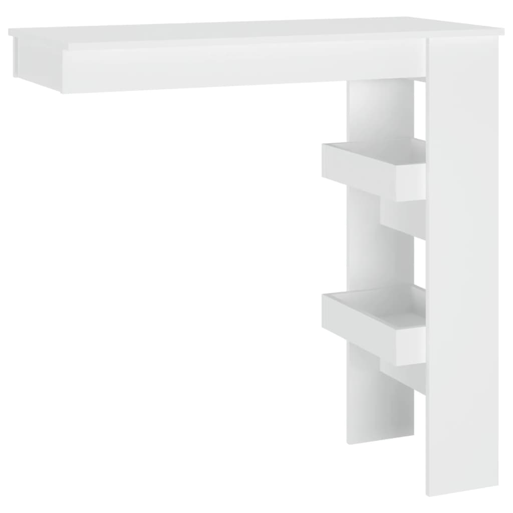 Bancone da Muro Bianco 102x45x103,5 cm in Legno Compensato - homemem39