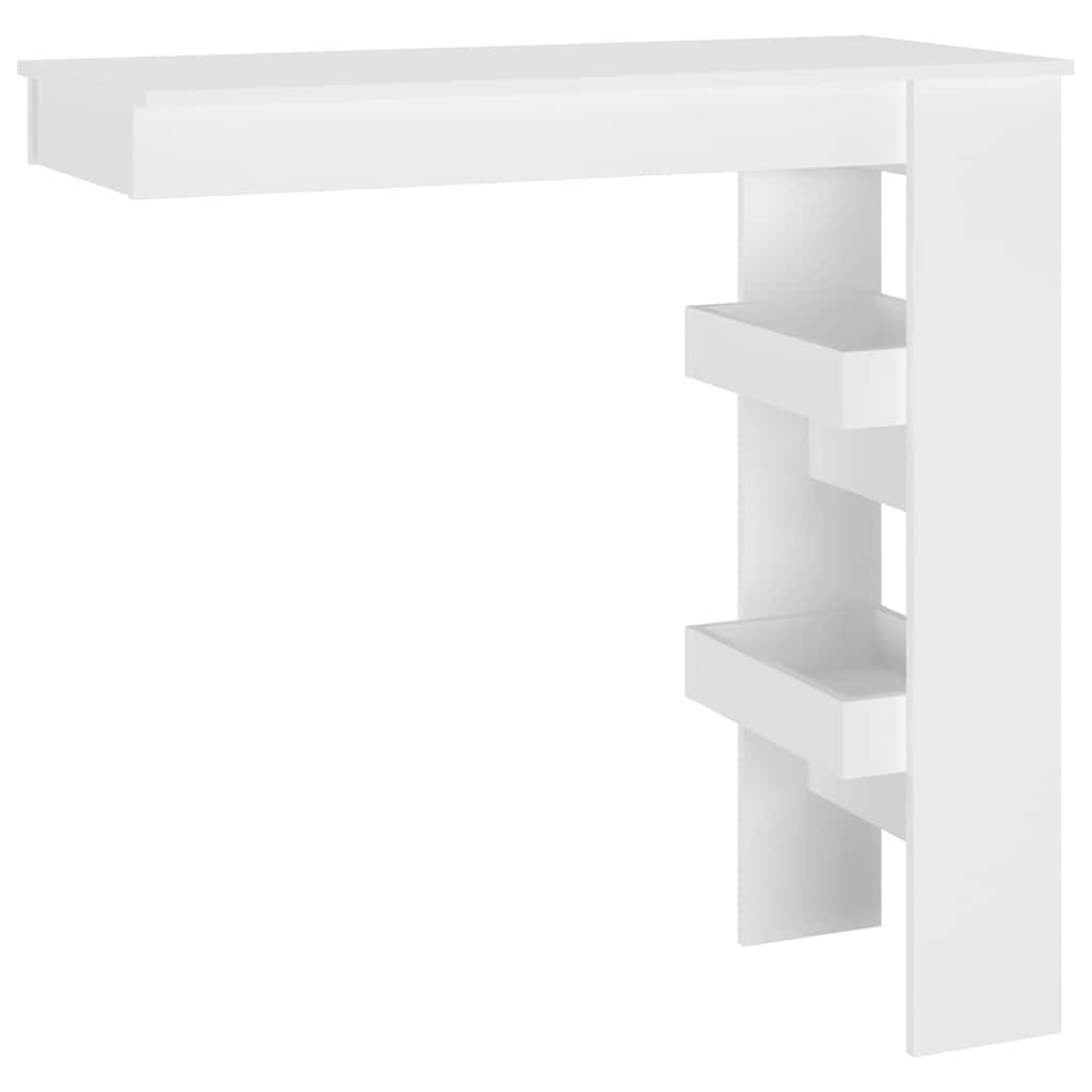 Bancone da Muro Bianco 102x45x103,5 cm in Legno Compensato