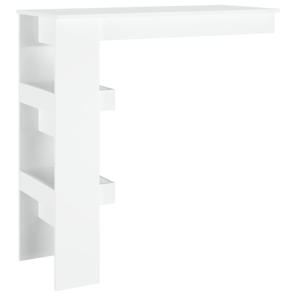 Bancone da Muro Bianco 102x45x103,5 cm in Legno Compensato