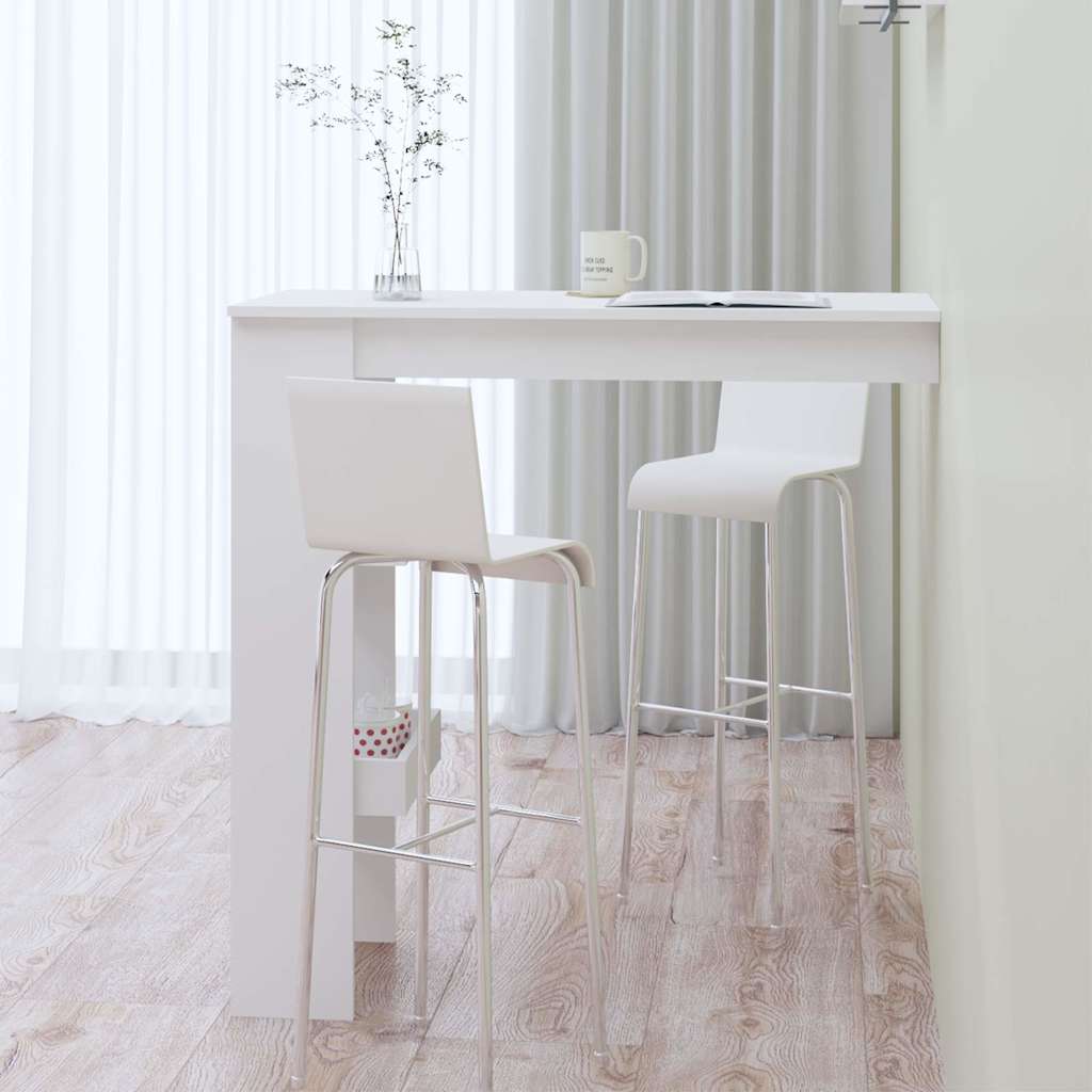 Bancone da Muro Bianco 102x45x103,5 cm in Legno Compensato