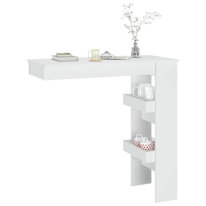 Bancone da Muro Bianco 102x45x103,5 cm in Legno Compensato