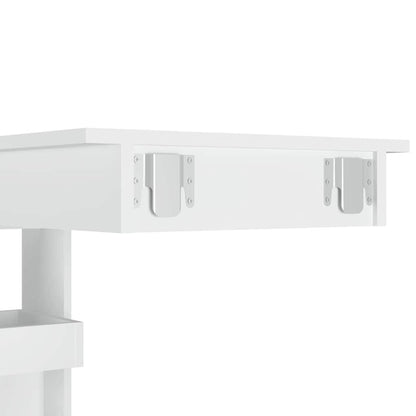 Bancone da Muro Bianco 102x45x103,5 cm in Legno Compensato