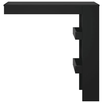 Bancone da Muro Nero 102x45x103,5 cm in Legno Compensato - homemem39