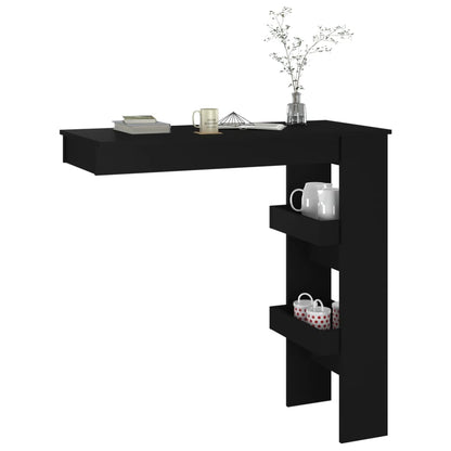 Bancone da Muro Nero 102x45x103,5 cm in Legno Compensato - homemem39