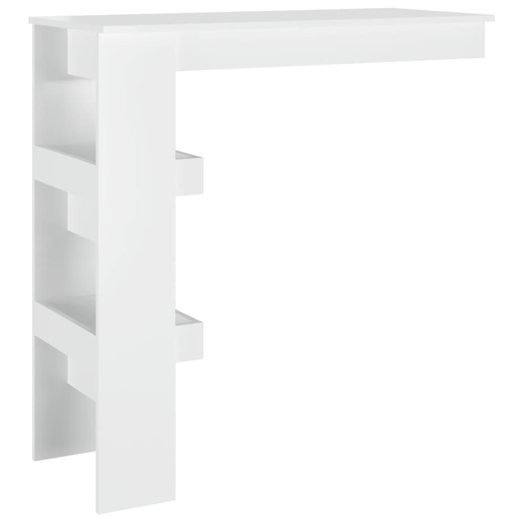 Bancone da Muro Bianco Lucido 102x45x103,5 cm Legno Compensato - homemem39