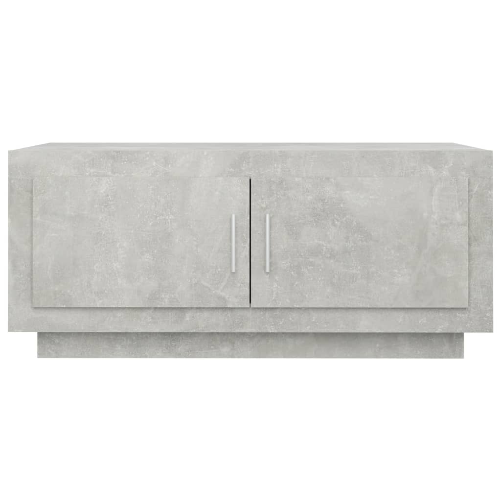 Tavolino Salotto Grigio Cemento 102x50x45 cm Legno Multistrato