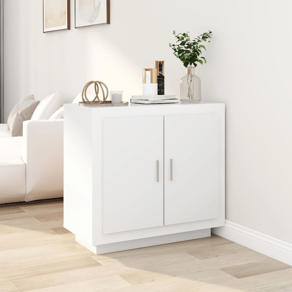 Credenza Bianco 80x40x75 cm in Legno Compensato - homemem39