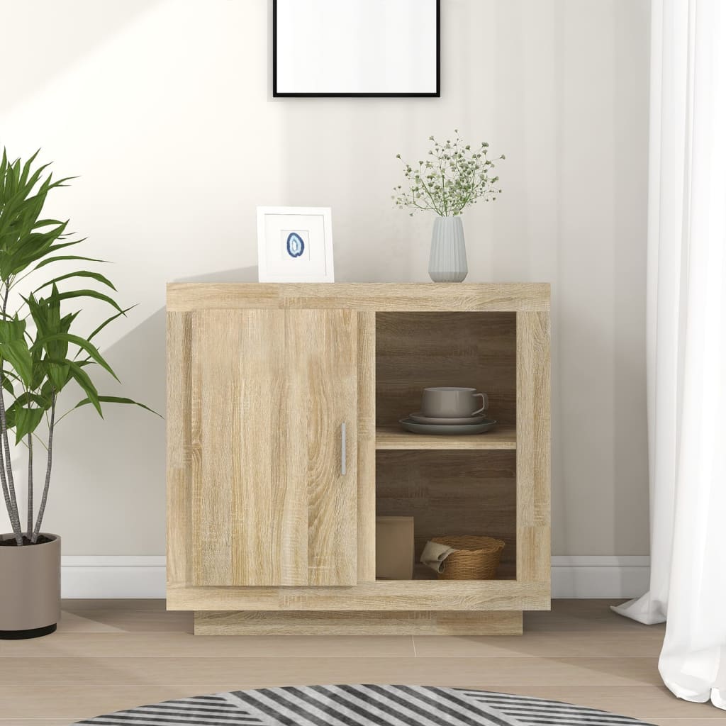 Credenza Rovere Sonoma 80x40x75 cm - homemem39