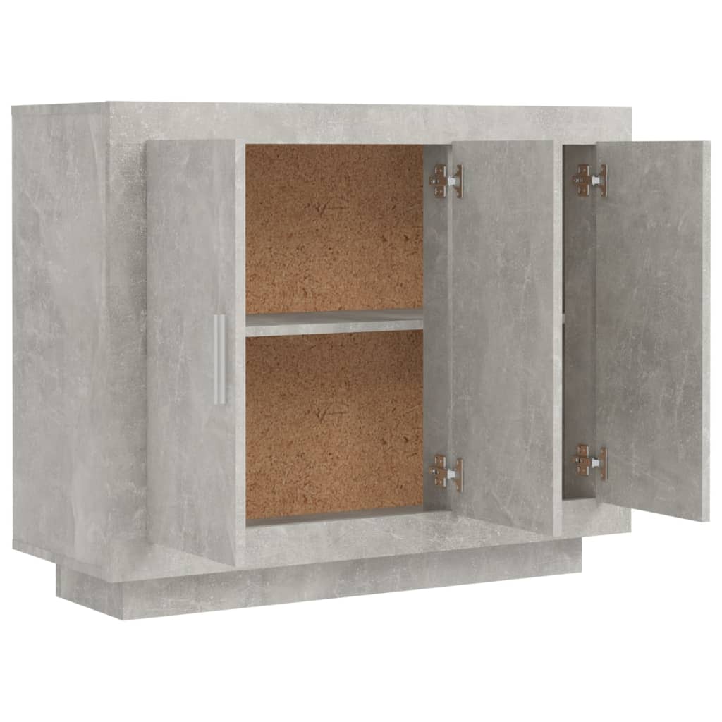 Credenza Grigio Cemento 92x35x75 cm in Legno Multistrato - homemem39