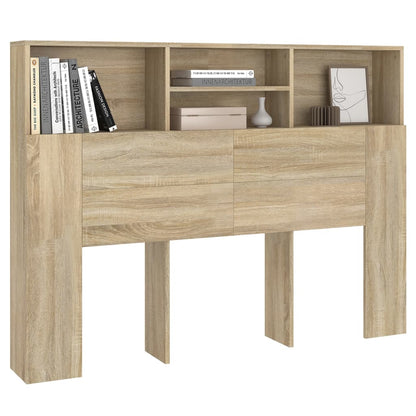 Mobiletto con testiera in rovere Sonoma 140x19x103,5 cm