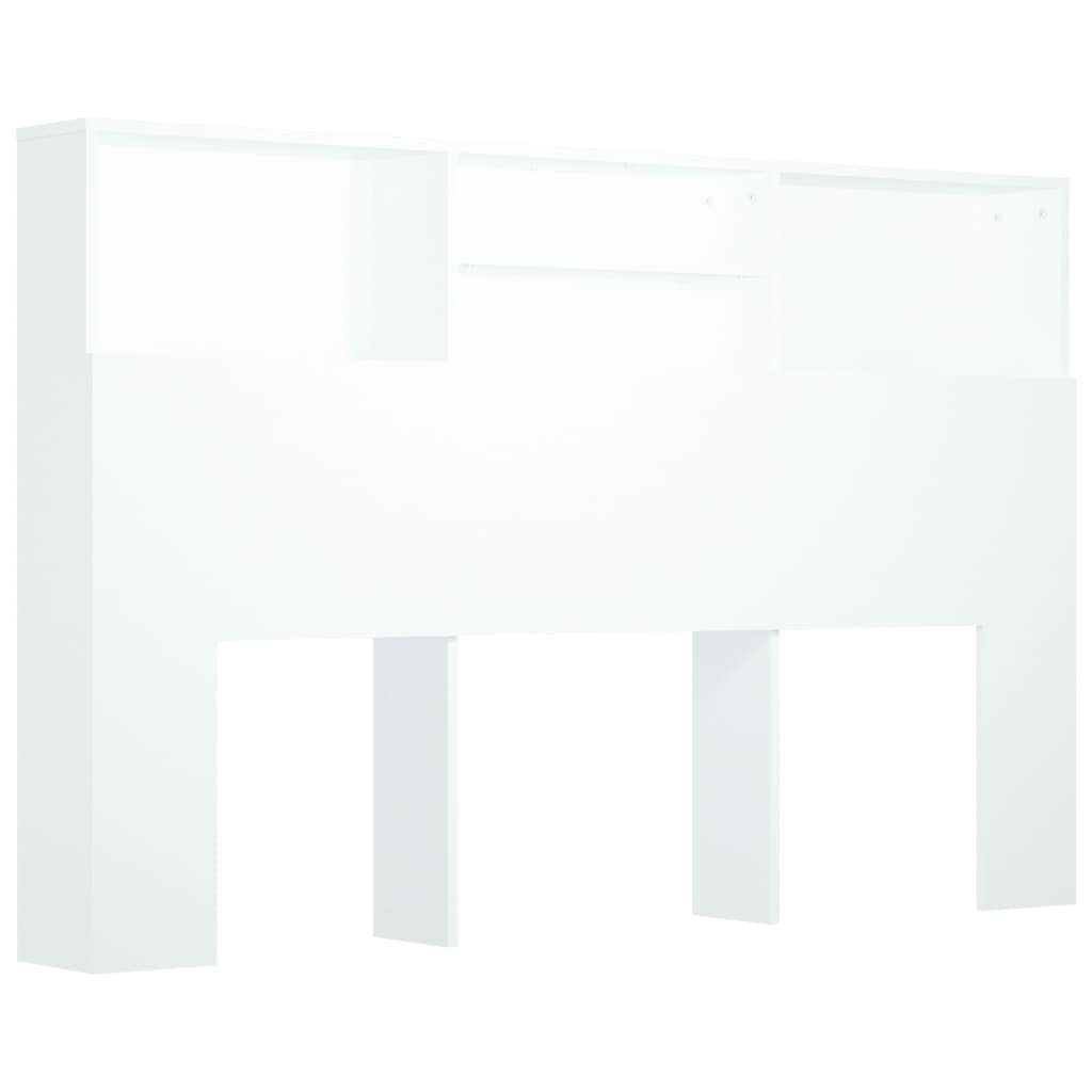 Testiera con Contenitore Bianco 160x19x103,5 cm