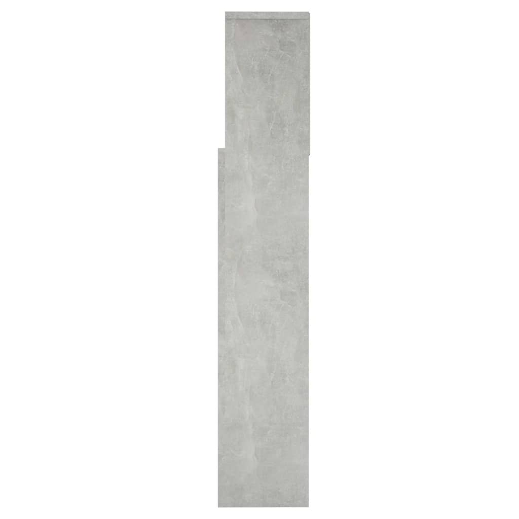 Testiera con Scomparti Grigio Cemento 160x19x103,5 cm