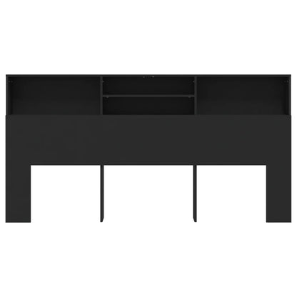 Testiera con Contenitore Nero 200x19x103,5 cm - homemem39