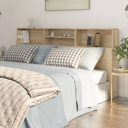 Testiera con Contenitore Rovere Sonoma 200x19x103,5 cm - homemem39