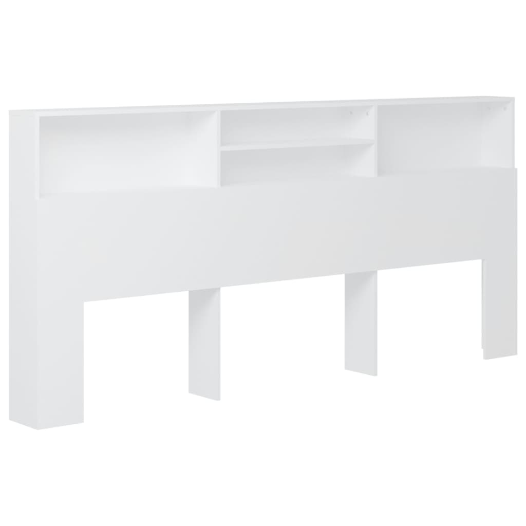 Testiera con Contenitore Bianco 220x19x103,5 cm