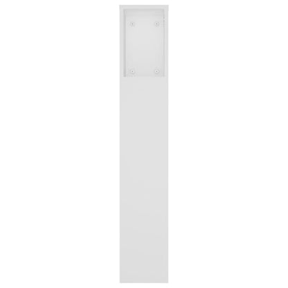 Testiera con Scomparti Bianca 180x18,5x104,5 cm - homemem39