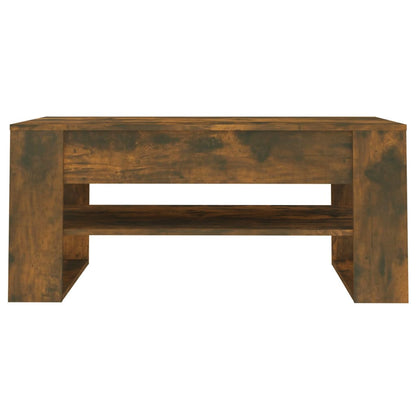 Tavolino da Salotto Rovere Fumo 102x55x45 cm Legno Multistrato