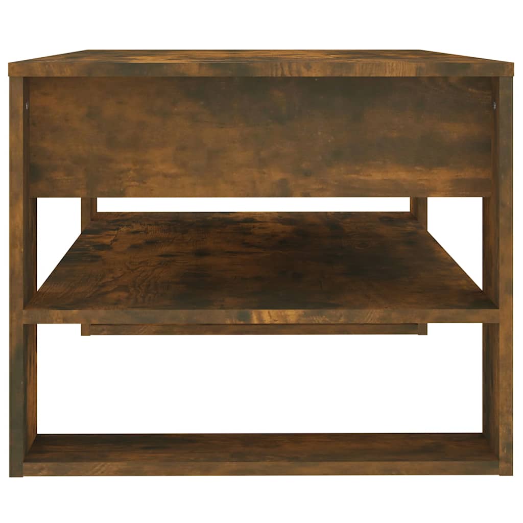 Tavolino da Salotto Rovere Fumo 102x55x45 cm Legno Multistrato