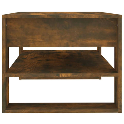 Tavolino da Salotto Rovere Fumo 102x55x45 cm Legno Multistrato