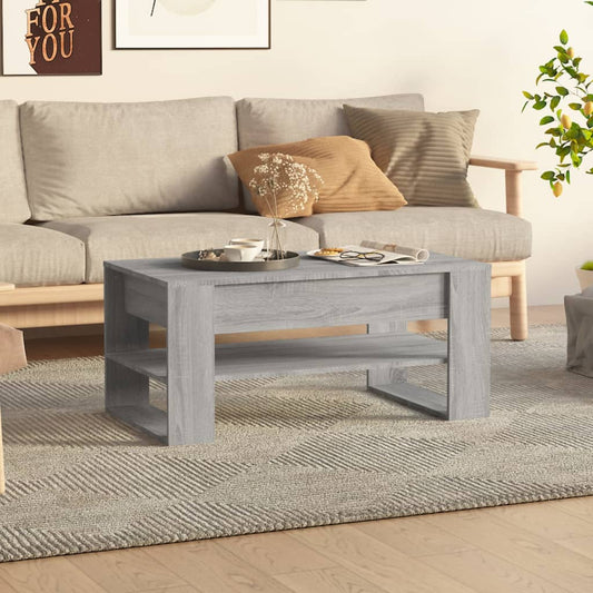 Tavolino da Salotto Grigio Sonoma 102x55x45cm Legno Multistrato | homemem39