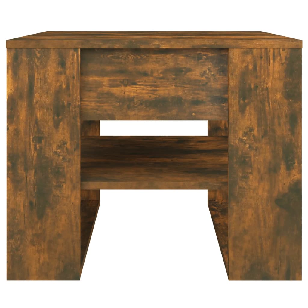 Tavolino da Salotto Rovere Fumo 55,5x55x45 cm Legno Multistrato | homemem39