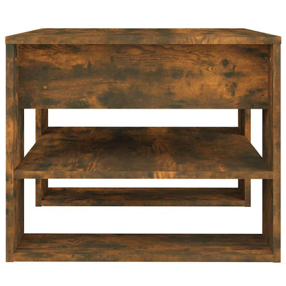 Tavolino da Salotto Rovere Fumo 55,5x55x45 cm Legno Multistrato