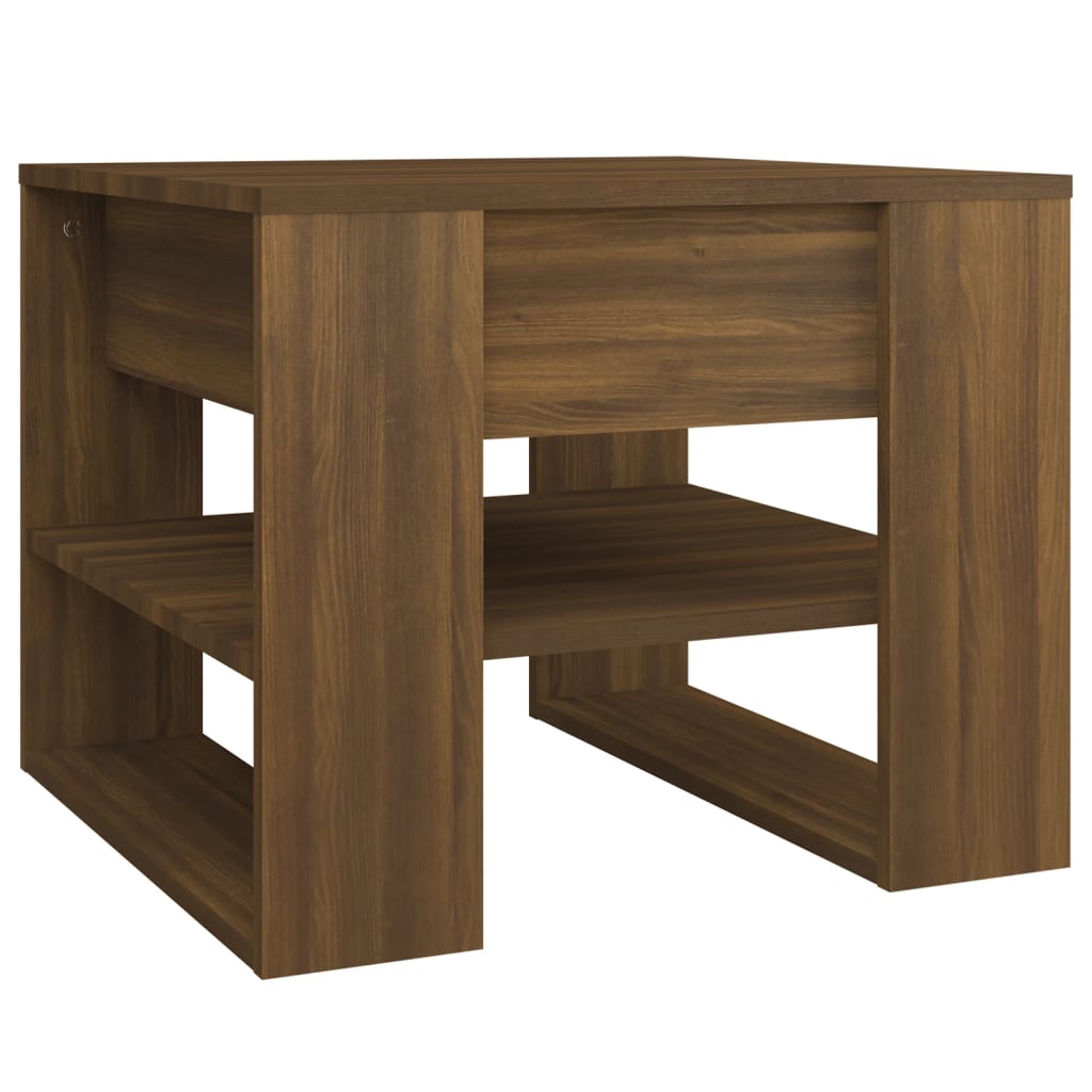 Tavolino Salotto Rovere Marrone 55,5x55x45 cm Legno Multistrato | homemem39