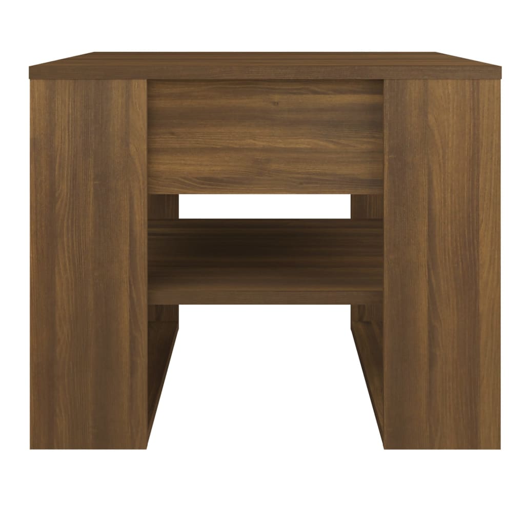 Tavolino Salotto Rovere Marrone 55,5x55x45 cm Legno Multistrato | homemem39